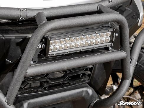 SuperATV Heavy-Duty Front Bumper compatible with Can Am Defender, 1.75" Steel Tubing Brush Guard with Light Bar Compatibility, Easy Install, Black Powder Coat Finish, See Fitment, USA Made in Saudi Arabia