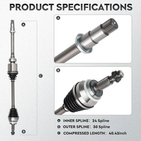NEW Front Right CV Axle Passenger Side Shaft Assembly fits for Toyota Sienna 2004-2006 3.3L, for Sienna 2007-2010 3.5L, FWD Only, for 66-5261 in Saudi Arabia
