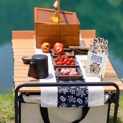 Fancy Land Dog Desk Calendar 2026 Mini Puppy Desktop Calendar Removable New Year Monthly Calendar Planner with Wooden Base Inspirational Quotes for Office Home School Desk Accessories in Saudi Arabia