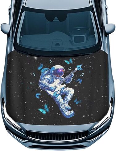 أغطية غطاء محرك السيارة باللون الأرجواني على شكل فراشة للسيارات غطاء غطاء من القماش للحماية لجميع المواسم غطاء من نسيج البوليستر المطاطي ملحقات السيارات القابلة للإزالة يناسب معظم السيارات in Kuwait