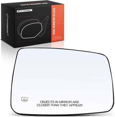A-Premium Right Passenger Side Heated Mirror Glass with Backing Plate Compatible with Ram 1500 2011-2019, 2500 2011-2018, 1500 Classic 2019 & Dodge Ram 1500 2500 - Exterior Side View Convex Mirror in Saudi Arabia