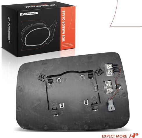 A-Premium Right Passenger Side Heated Mirror Glass with Backing Plate Compatible with Ram 1500 2011-2019, 2500 2011-2018, 1500 Classic 2019 & Dodge Ram 1500 2500 - Exterior Side View Convex Mirror in Saudi Arabia