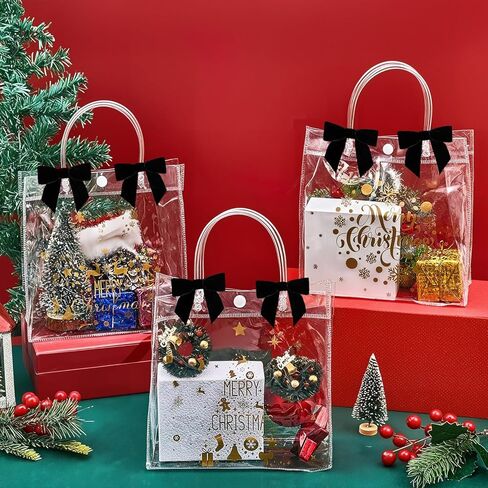 24 قطعة من الأقواس المخملية الحمراء الصغيرة لشجرة عيد الميلاد، أقواس مخملية لطيفة عتيقة لديكور المنزل لحرف تغليف هدايا إكليل الشجرة، 0.98 بوصة ث/3.14 * 3.14 بوصة in Kuwait