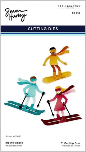 مجموعة قوالب محفورة ثلاثية الأبعاد من Spellbinders Ski-Son's Greetings، معدنية in Saudi Arabia