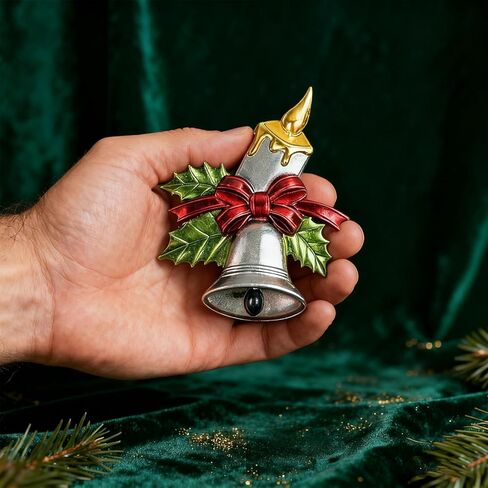 2 قطعة قوالب سيليكون جرس عيد الميلاد، 5D أوراق هولي عيد الميلاد وجرس سيليكون العفن، قالب كعكة عيد الميلاد فندان، للشوكولاتة، الطين، قلادة شجرة عيد الميلاد، DIY اليدوية، ديكورات المنزل in Kuwait