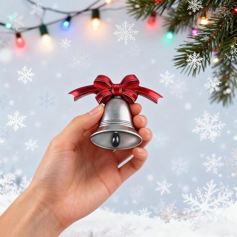 2 قطعة قوالب سيليكون جرس عيد الميلاد، 5D أوراق هولي عيد الميلاد وجرس سيليكون العفن، قالب كعكة عيد الميلاد فندان، للشوكولاتة، الطين، قلادة شجرة عيد الميلاد، DIY اليدوية، ديكورات المنزل in Kuwait