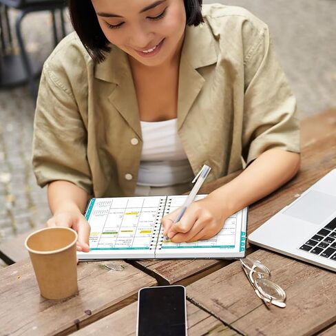 Ymumuda 2024 Planner, 12-Month Weekly Monthly Planner from JAN.2024 to DEC.2024, 8.4" X 6", Spiral Planner Notebook with Stickers, Elastic Closure, Inner Pocket, Sticky Index Tabs, Floral 03 in Kuwait