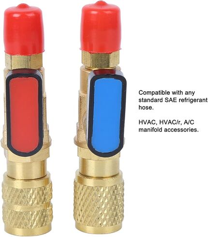 Refrigerant Ball Valve AC Refrigerant Control Valve HVAC Charging Valve for R22 R410A with 1/4in SAE Thread Brass ABS Material Durable Sealing in Saudi Arabia