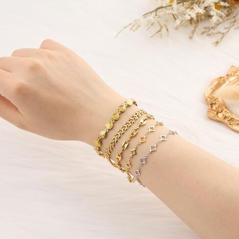 KYUNHOO 13 Feet Stainless Steel Jewelry Making Chains Silver Bulk Jewelry Hollow Four Leaf Clover Chain for Making Crafts with Jump Rings Lobster Clasps in Saudi Arabia