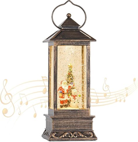 Snow Globe Lantern, Pink Flamingo Lighted Snow Globe Lantern with Timer, USB and Battery Powered Snow Globe with Swirling Glitter, Pink Flamingo Holiday Decor for Home Tabletop Decorations in Saudi Arabia