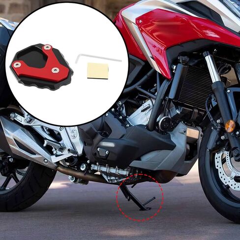 لوحة تمديد حامل جانبي من الألومنيوم متوافقة مع Honda NC750S NC700S/X/DCT NC700J NM4، أسود in Kuwait