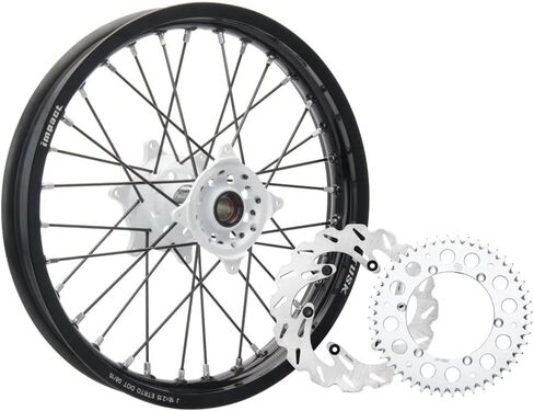 Tusk Impact Complete Rear Wheel Package 19 x 2.15 Black Rim/Black Spoke/White Hub For Yamaha YZ450F 2003-2004,2010-2013,2015-2017 in Saudi Arabia
