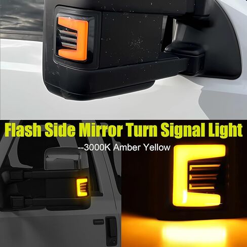 LED الديناميكي التبديل الجانب مرآة بدوره إشارة وتشغيل ضوء استبدال ل 2008-2016 For'd F250 F350 F450 F550 سوبر واجب يوم تشغيل مصباح وإشارة بدوره علامة جانبية in Saudi Arabia