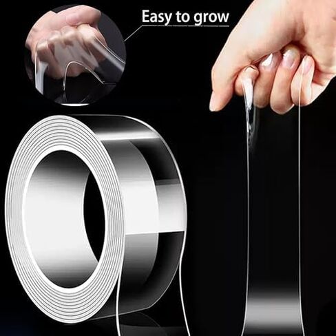 Double Sided Tape Clear Adhesive Strip Removable Multipurpose Mounting Roll for Carpets Rugs Walls Crafts Home Office 2 x 118 inch in Saudi Arabia