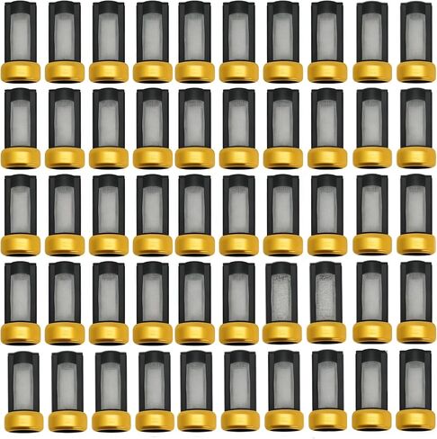 Universal Fuel Injector Repair Seal Kit - 100Pcs FKM O-Rings (7.52x3.53mm) + 50Pcs Micron Filters (6x3x12mm) + 1Pc 105mm Removal Tool with Box, Fit IWP043 IWP063 IWP069 0280158233 0280158091 in Kuwait