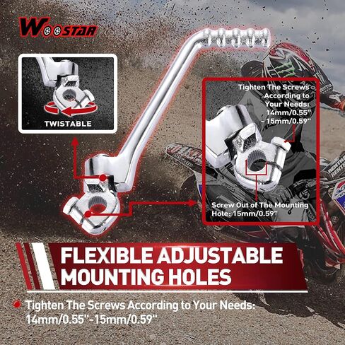 استبدال دواسة رافعة البداية WOOSTAR 15 مم لـ 50cc 70cc 90cc 110cc 125cc 150cc Pit Bike Dirt Bike أسود in Saudi Arabia