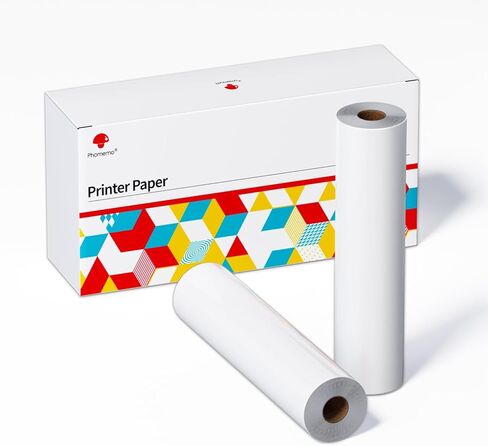 Phomemo Quick-Dry US Letter Size 8.5 x 11 Inch Thermal Printer Paper Rolls, Thermal Paper for M08F-Letter Portable Printer, for Picture, Business, Homework, 2 Rolls in Saudi Arabia