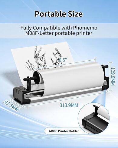 Phomemo Quick-Dry US Letter Size 8.5 x 11 Inch Thermal Printer Paper Rolls, Thermal Paper for M08F-Letter Portable Printer, for Picture, Business, Homework, 2 Rolls in Saudi Arabia