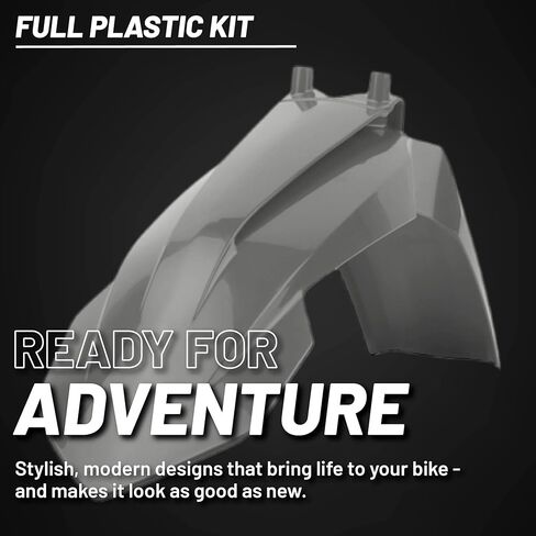 Polisport Motocross (MX) طقم بلاستيكي طبق الأصل لـ KTM SX65 (2016-2023) - جودة OEM، متينة ومرنة باللون الرمادي Nardo in Kuwait