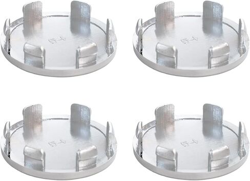 2 Inch Wheel Center Cap 4 Pack of 54mm Car Wheel Center Hub Covers Snap-in Plastic Rim Covers Hub Caps with 2 Inch 4 PCS Round Reflective Stickers Car Accessories Silver (Outer 54mm, Inner 49MM) in Saudi Arabia