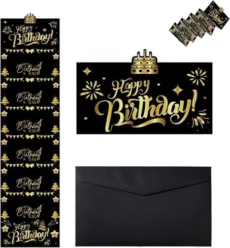 ظرف نقود عيد الميلاد للهدايا النقدية، حامل نقود DIY للنقود، حامل بطاقة مفاجأة لهدايا عيد الميلاد بين العائلة والأصدقاء، بطاقة هدايا نقود للرجال والنساء (أسود) in Kuwait