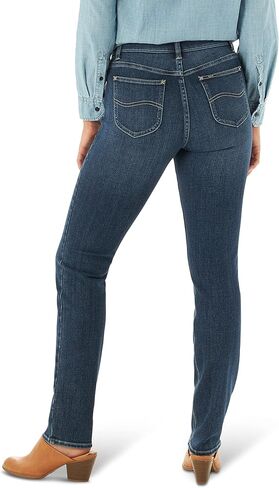 Lee Women's Ultra Lux Mid-Rise Slim Fit Straight Leg Jean in Saudi Arabia