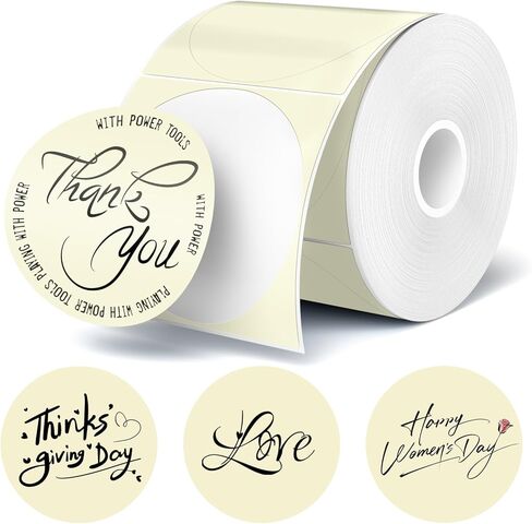 2'' Thermal Label Stickers, 500 Labels Self-Adhesive Round Colorful Glitter Sticker, Multi-Purposes Circular Thermal Printer, for Gift Wrapping, Logo Design, Name Tag, Thanks Card, Gradient Purple in Saudi Arabia