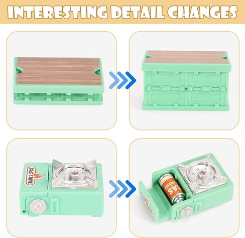 Dollhouse Furniture Set for Kids Toys Miniature Doll House Accessories Pretend Play Toys for Boys Girls & Toddlers Age 3+ with Camping (Green) in Saudi Arabia