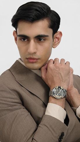 Diesel Men's Griffed Stainless Steel Chronograph Quartz Watch in Saudi Arabia