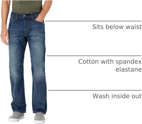 بنطال جينز Levi's 569 فضفاض بقصة مستقيمة للرجال (مطاط) in Kuwait