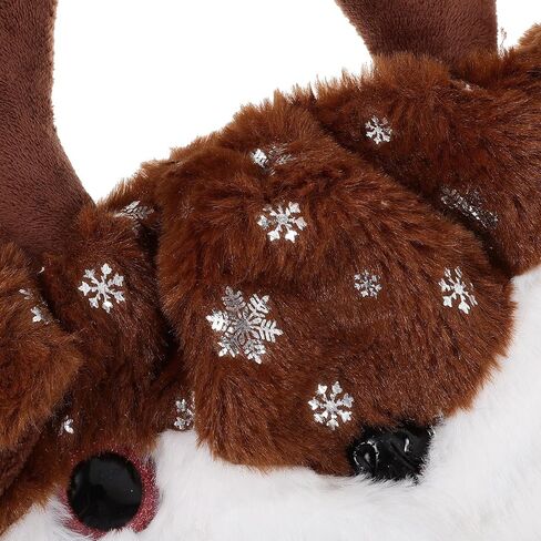 BESPORTBLE Christmas Plush Moving Ear Hat Reindeer Cap Holiday Party Costume Funny Novelty Hat for Stage Performance and Xmas Celebration in Saudi Arabia