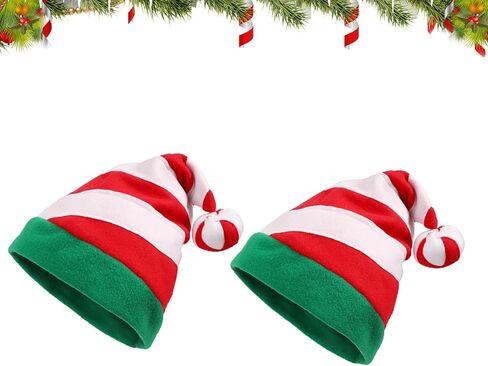 Christmas Santa Hats for Adults, 2 PCS Green Velvet Santa Hat, Soft Xmas Holiday Hats Family Cosplay Accessories in Saudi Arabia