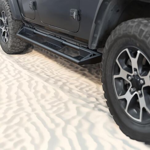 Side Steps for Jeep Wrangler JL | Heavy Duty Steel Running Boards with Textured Black Finish | Easy Direct Fit Installation, All Hardware Included in Saudi Arabia