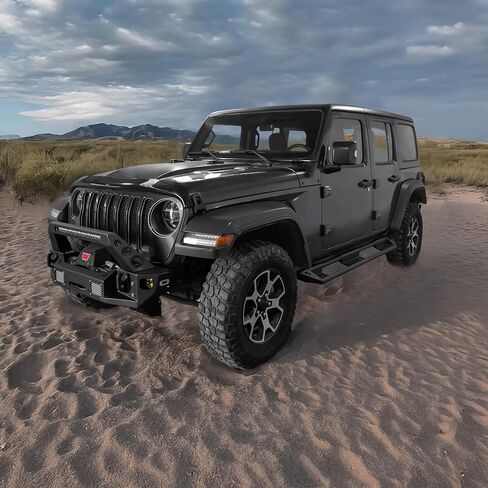 Side Steps for Jeep Wrangler JL | Heavy Duty Steel Running Boards with Textured Black Finish | Easy Direct Fit Installation, All Hardware Included in Saudi Arabia