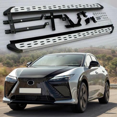 2Pcs Running Boards Side Steps Pedal Nerf Bars Fits for Lexus RZ 2023 2024 2025 2026 Black Nerf Bar(with Brackets in Saudi Arabia