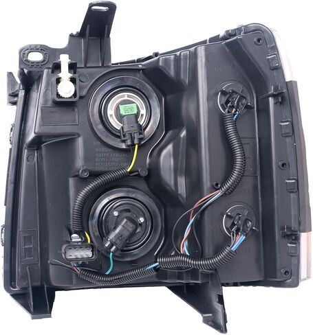 Headlights Assembly for 2007-2013 Chevy Silverado 1500, 07-14 2500HD 3500HD Headlamp w/Headlight Wiring Harness, Chrome Amber in Kuwait