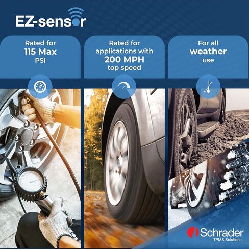 مستشعر SCHRADER 33700 TPMS - مشبك عالي السرعة DB+ EZ-Sensor قابل للبرمجة. يجب برمجته باستخدام أداة قادرة على برمجة TPMS قبل التثبيت in Saudi Arabia