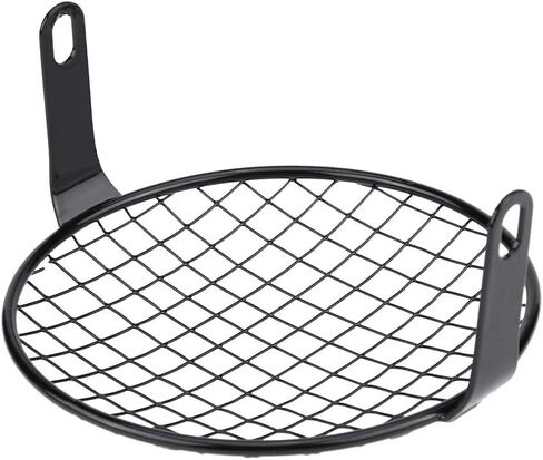 6.5in Motorcycle Headlight Grill Cover Mask for Cruiser Chopper Cafe Racer - Round Iron Protector (Grid mesh Cover) in Saudi Arabia