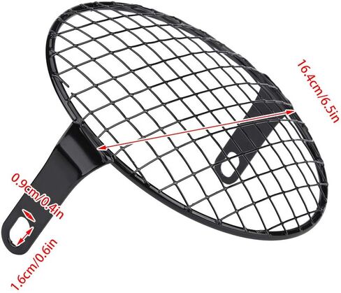 6.5in Motorcycle Headlight Grill Cover Mask for Cruiser Chopper Cafe Racer - Round Iron Protector (Grid mesh Cover) in Saudi Arabia