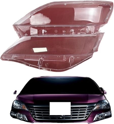 متوافق مع تويوتا Vellfire 2008-2014 سيارة رئيس ضوء الإسكان كشافات واضح قذيفة الجبهة عدسة المصباح الأمامي غطاء شفاف عاكس الضوء (يسار) in Kuwait