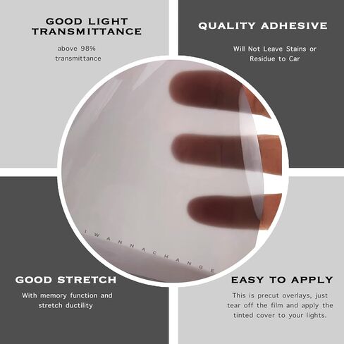 Car Headlight Protective Film For cadillac ct5 2020-2024 blackened car headlight film front light transparent blackened exterior protective sticker in Saudi Arabia