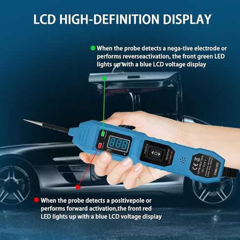 Power Circuit Tester, 6-24V DC Test Light Short Circuit, Automotive Component Electrical Polarity Identify Continuity Tester, Overload Protection in Kuwait