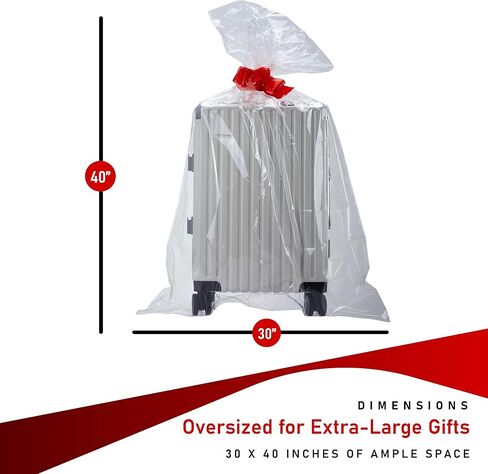 غلاف ناكسليف الشفاف من السيلوفان لسلال الهدايا، 10 قطع من أكياس الهدايا الشفافة، مقاس 24 × 30 بوصة مع أكياس تشيلو كبيرة لهدية الحفلات وتغليف الهدايا. (لا يتضمن شريطًا) in Kuwait