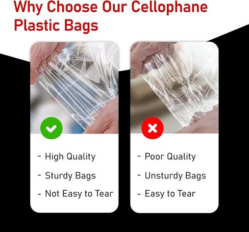 غلاف ناكسليف الشفاف من السيلوفان لسلال الهدايا، 10 قطع من أكياس الهدايا الشفافة، مقاس 24 × 30 بوصة مع أكياس تشيلو كبيرة لهدية الحفلات وتغليف الهدايا. (لا يتضمن شريطًا) in Kuwait