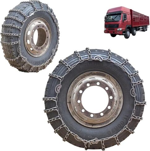 2pcs 9mm Heavy Duty Snow Tire Chains for Suv and Pickup Trucks Traction Chains Manganese Skid Design for Snow and Mud Reliable Grip 285/80R22.5 2pcs 11.00-20 in Saudi Arabia