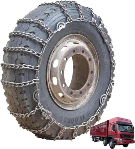 2pcs 9mm Snow Chains for Trucks & SUVs – Reinforced Anti-Skid Chains –Easy On and Off for Ice Snow & Sand 11R22.5 2pcs 11.00-20 in Saudi Arabia