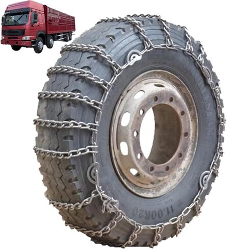2pcs 9mm Snow Chains for Trucks & SUVs – Reinforced Anti-Skid Chains –Easy On and Off for Ice Snow & Sand 10.00-20 2pcs 285/80R22.5 in Saudi Arabia