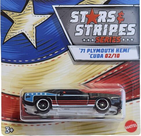 Hot Wheels '71 Plymouth Hemi 'Cuda, [black] Stars & Stripes Series 2/10 in Saudi Arabia
