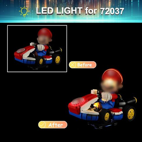 مجموعة إضاءة LED لمجموعة Lego-72037 Mario-Kart، متوافقة مع نموذج مكعبات البناء Lego 72037 (لا تتضمن مجموعة الكتل) in Kuwait