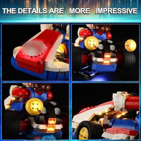 مجموعة إضاءة LED لمجموعة Lego-72037 Mario-Kart، متوافقة مع نموذج مكعبات البناء Lego 72037 (لا تتضمن مجموعة الكتل) in Kuwait